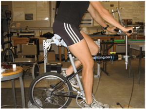 Bike Seat Pressure Sensors on Laboratory Test Bike
