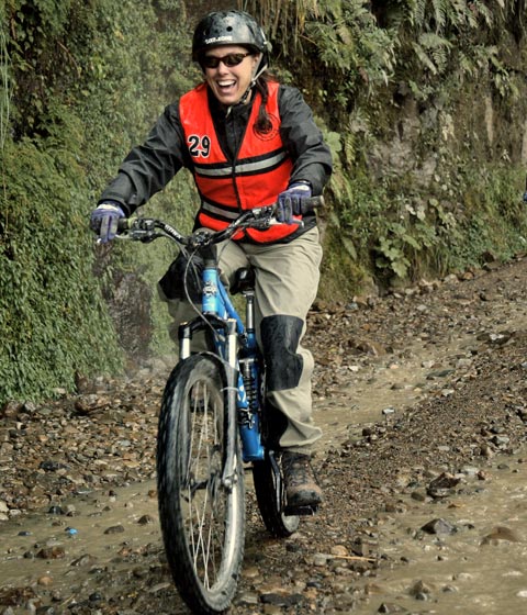 Jeri Mountain Biking in Bolivia